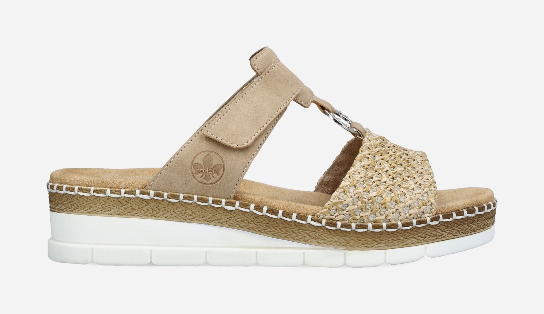 RIEKER, Sandal med reimer Beige