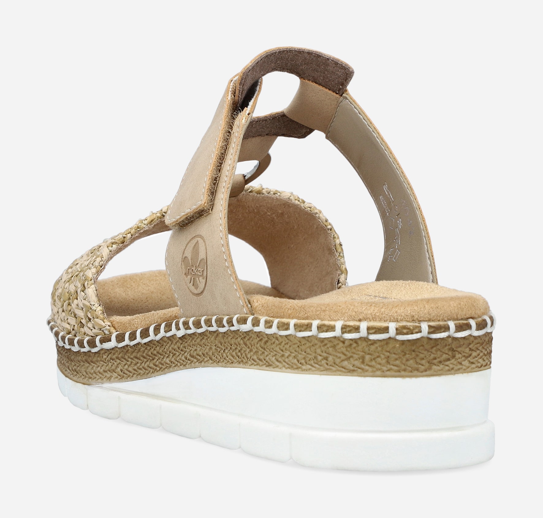 RIEKER, Sandal med reimer Beige