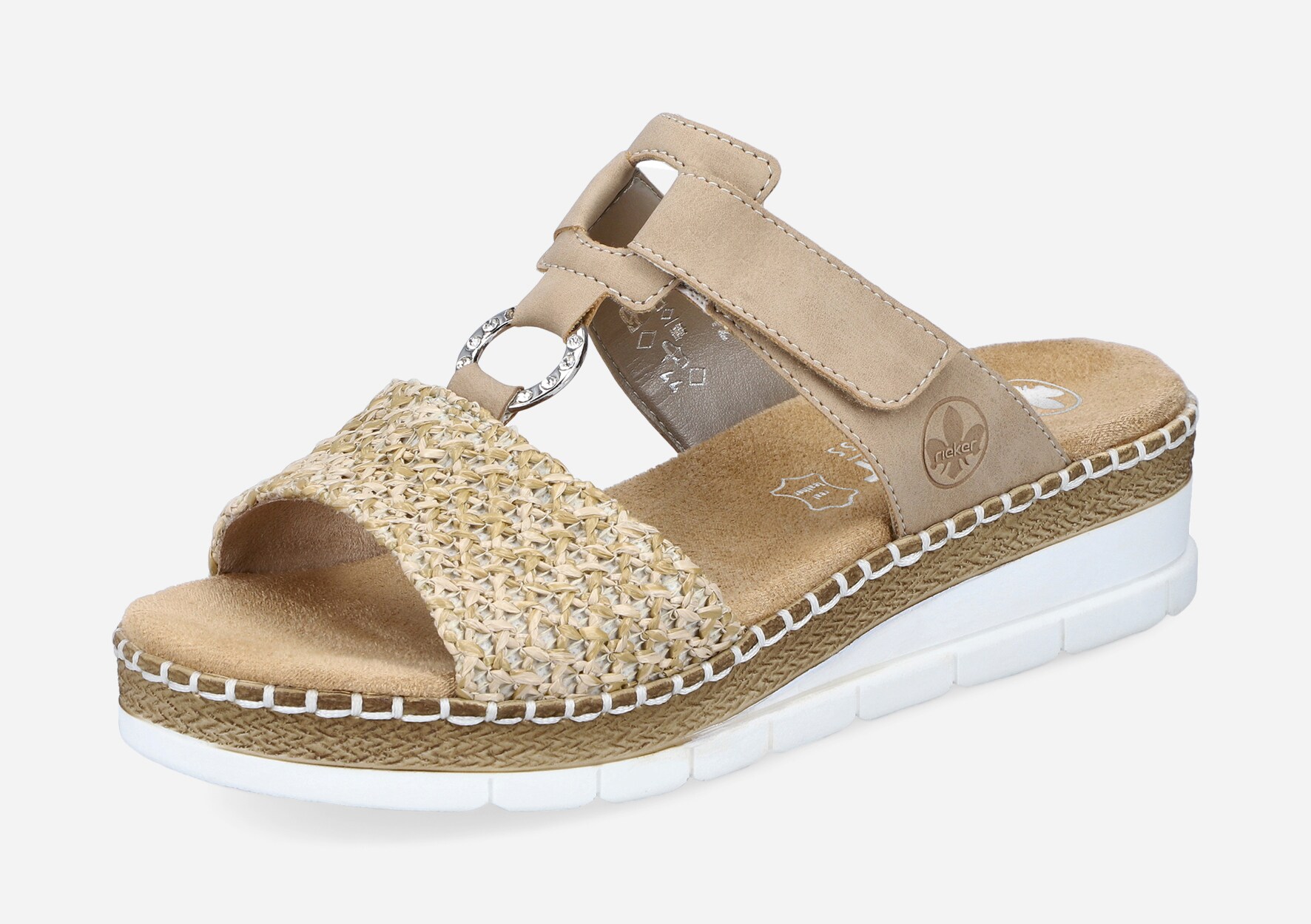 RIEKER, Sandal med reimer Beige