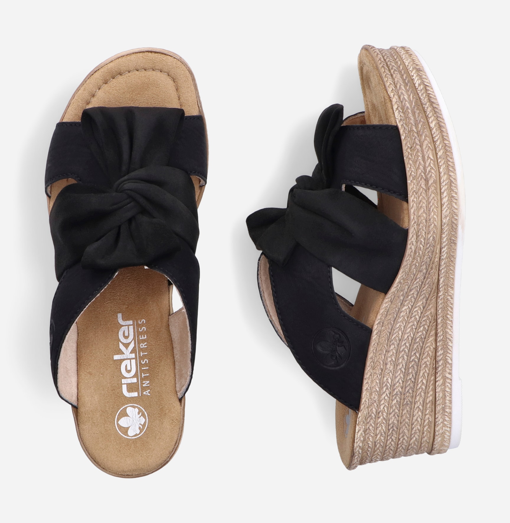 RIEKER, Sandalett Sort