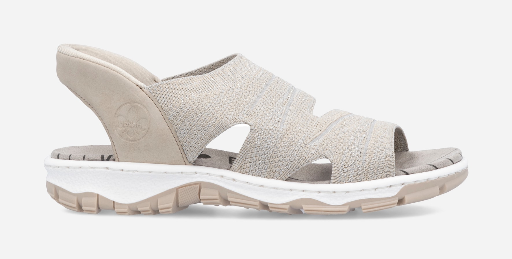 RIEKER, Sandal med reimer Beige