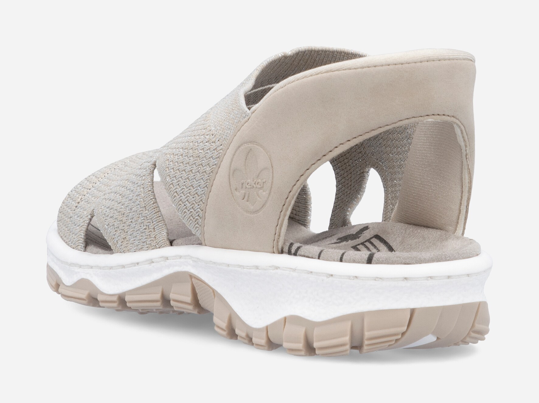 RIEKER, Sandal med reimer Beige