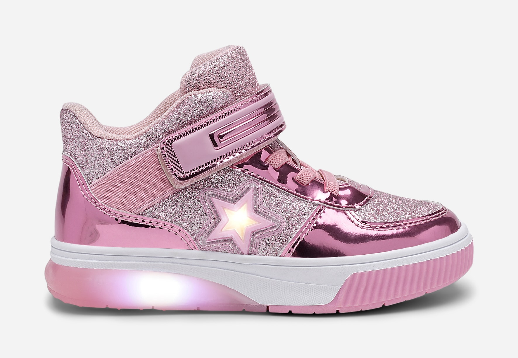 DINSKO, Blinkende høye sneakers Rosa