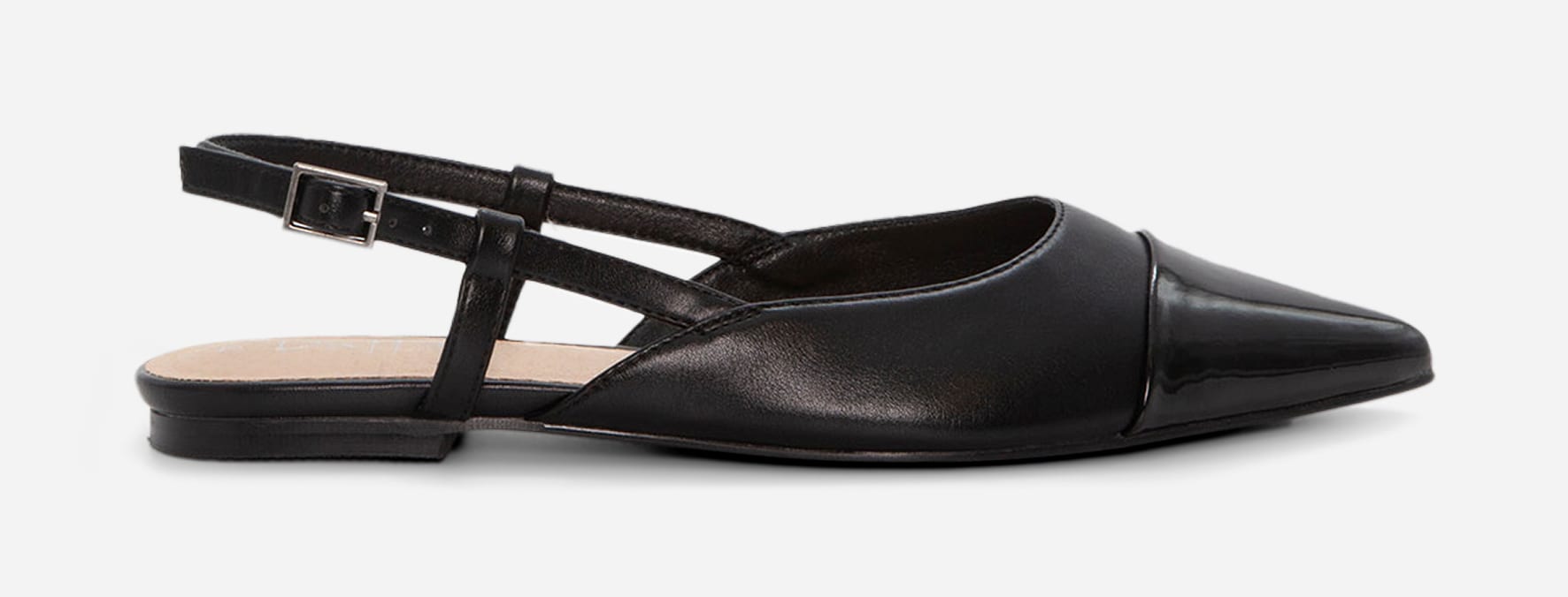 DUFFY, Ballerinasko med slingback Sort