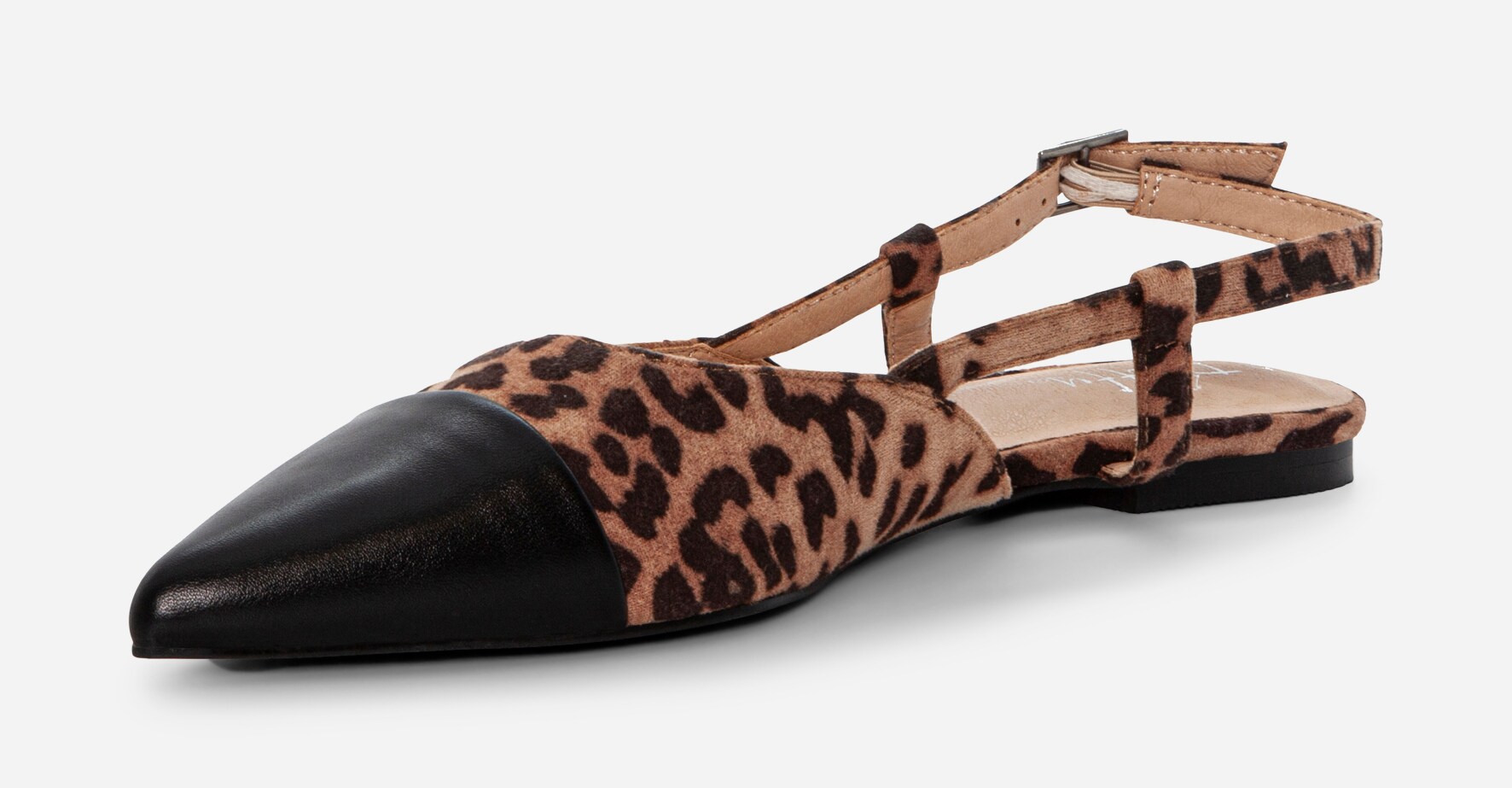 DUFFY, Ballerinasko med slingback Gul