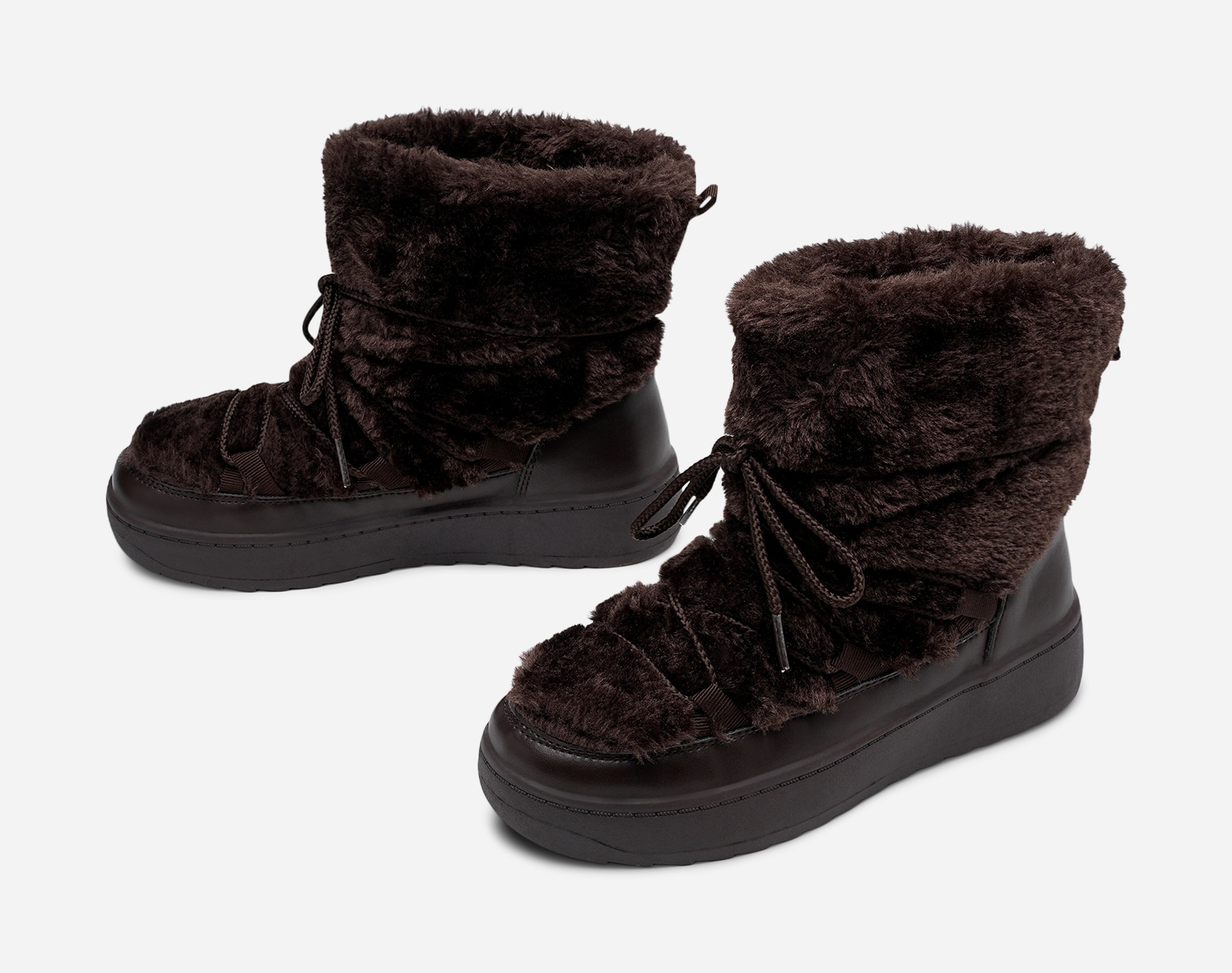 ATTITUDE, Varmforet boots med snøring Brun