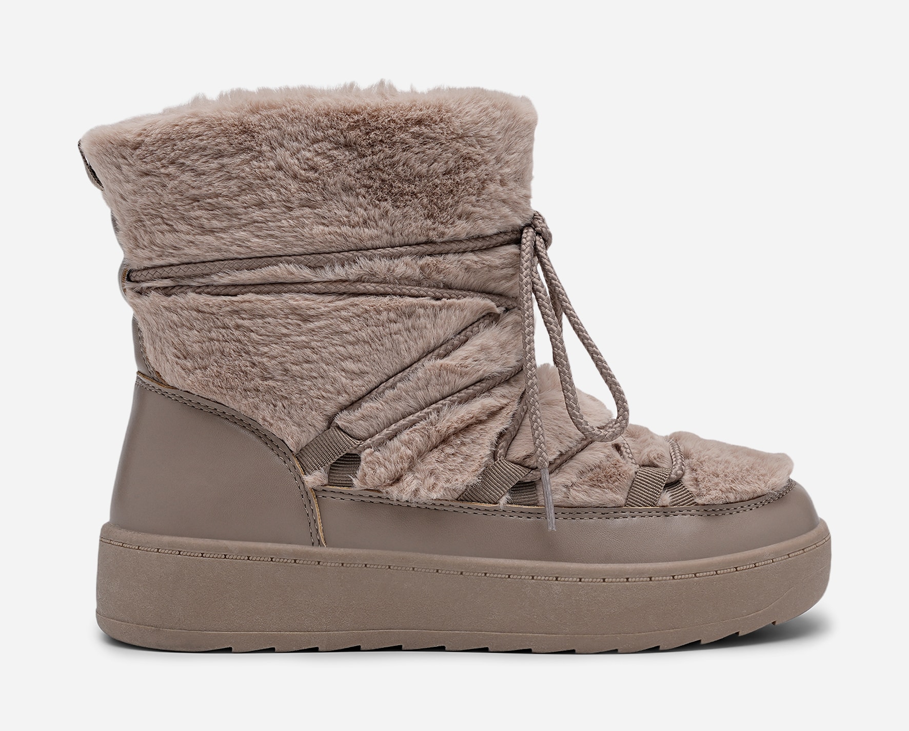 ATTITUDE, Varmforet boots med snøring Brun