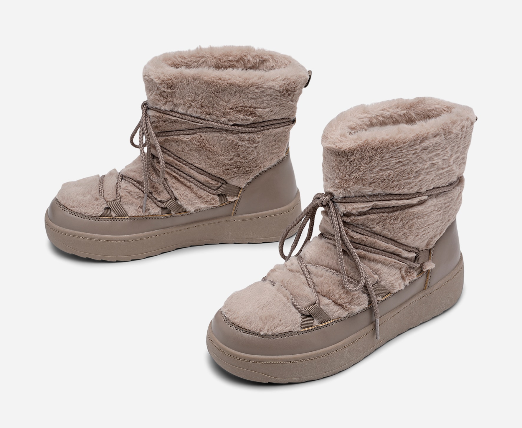ATTITUDE, Varmforet boots med snøring Brun