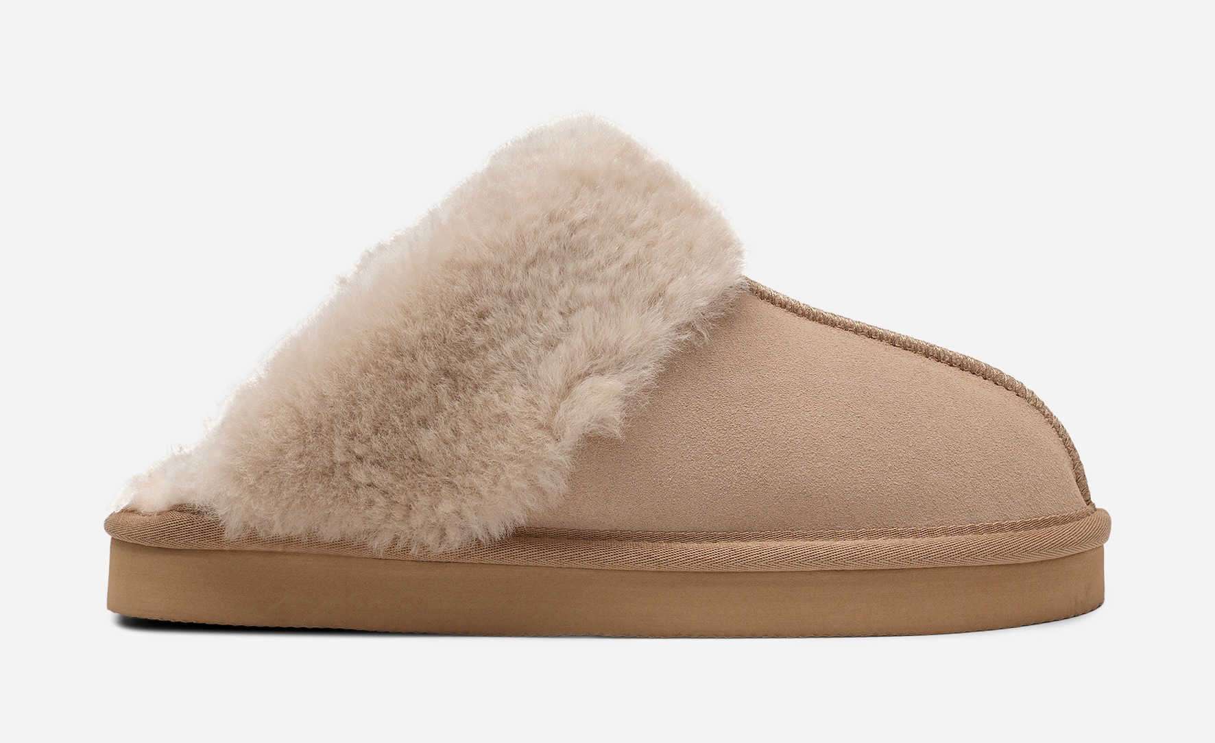 PACE, Skinntøffel Beige