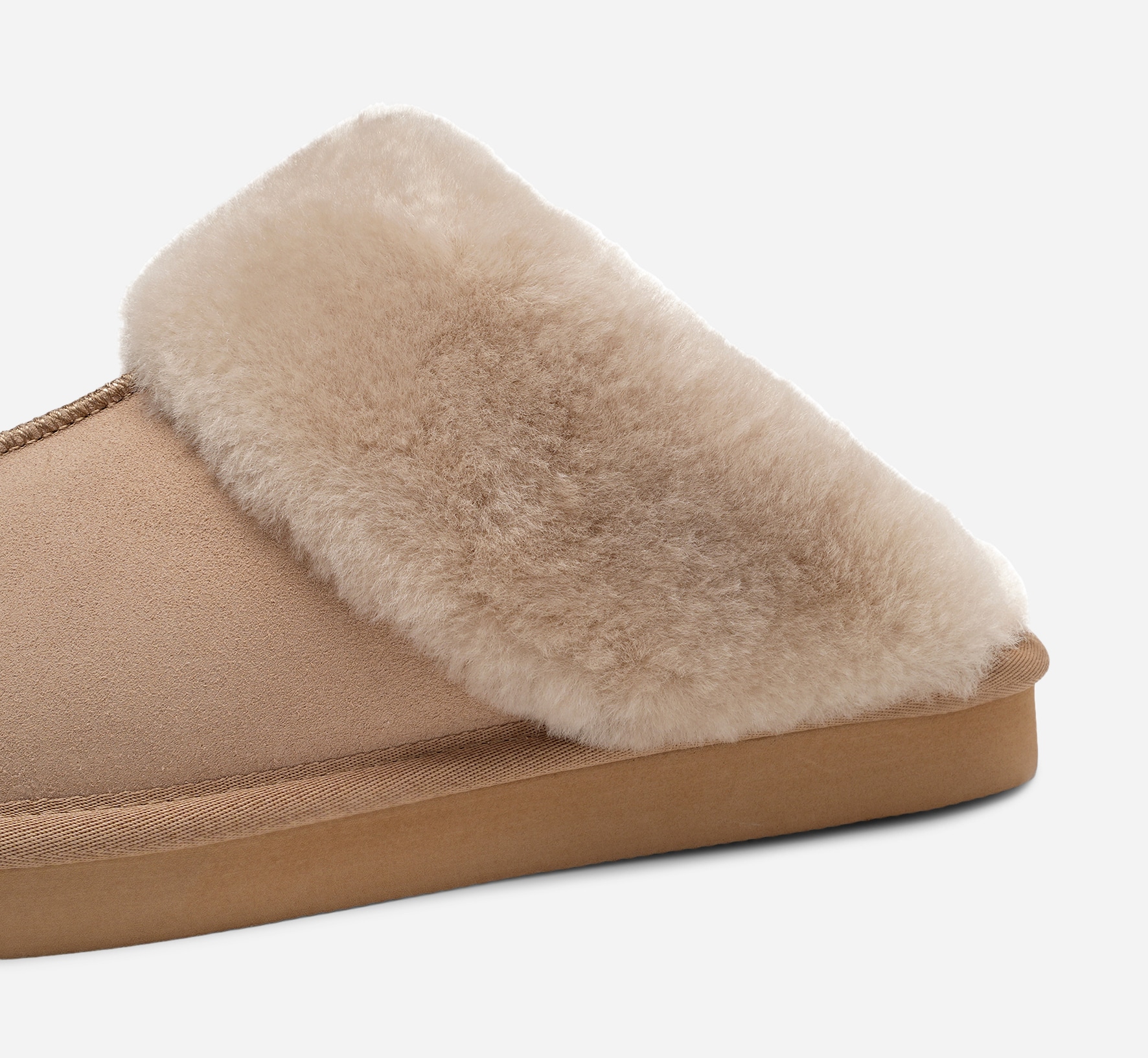 PACE, Skinntøffel Beige