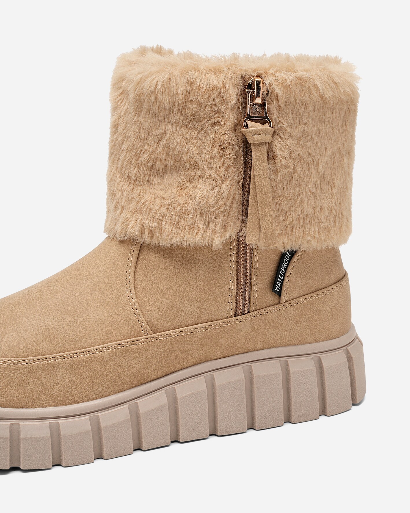 LINEAR, Varmforet boots, waterproof Beige
