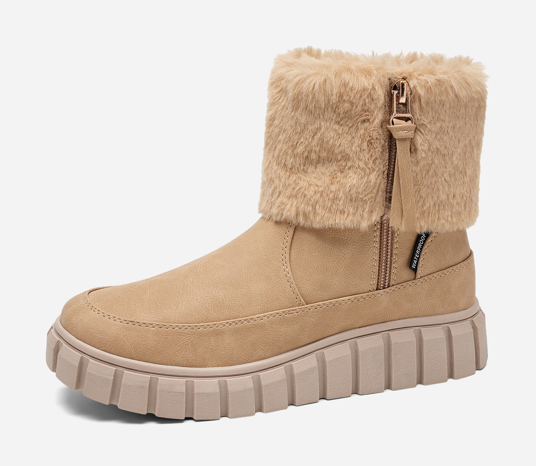 LINEAR, Varmforet boots, waterproof Beige