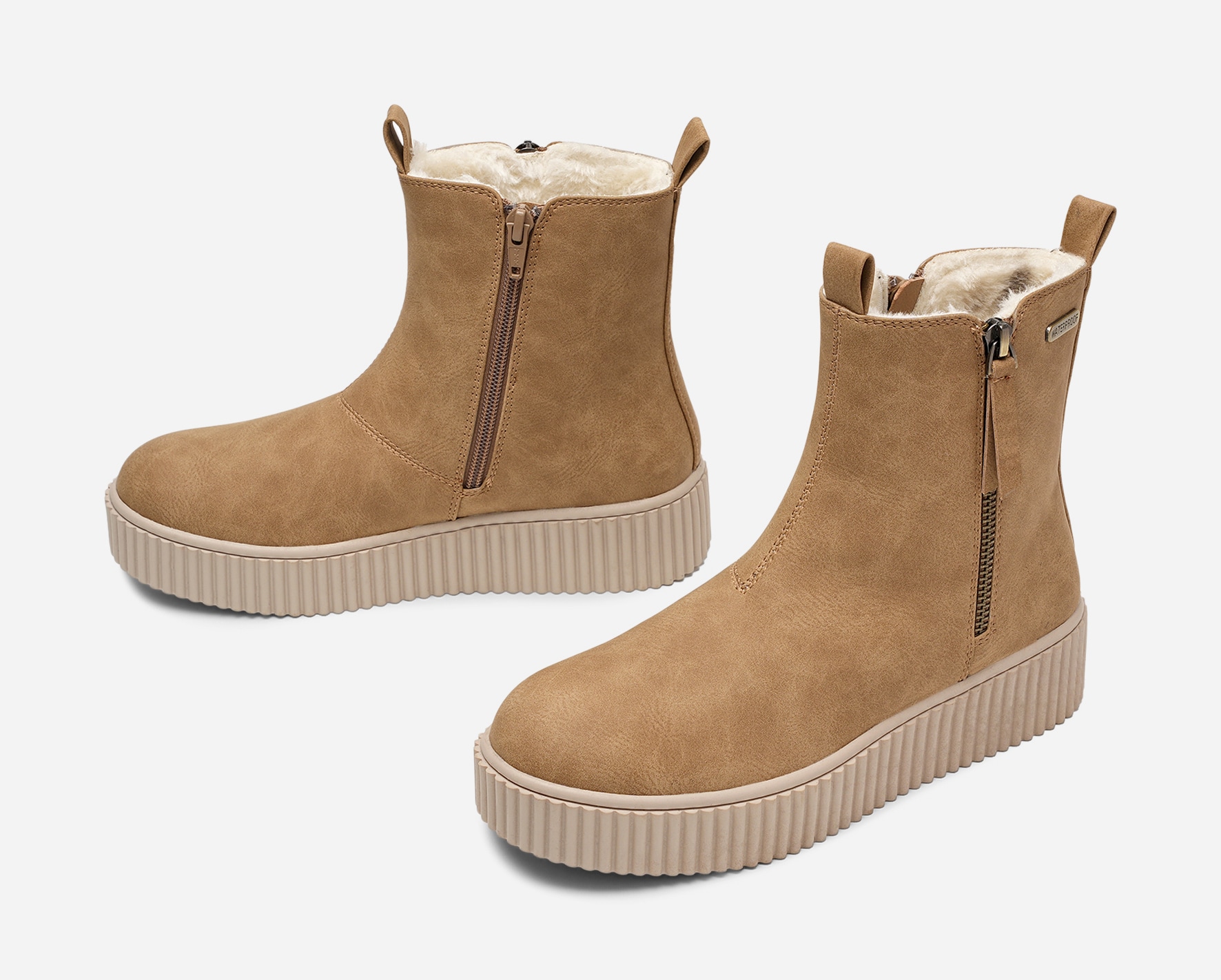 DINSKO, Varmforet boots, waterproof Beige