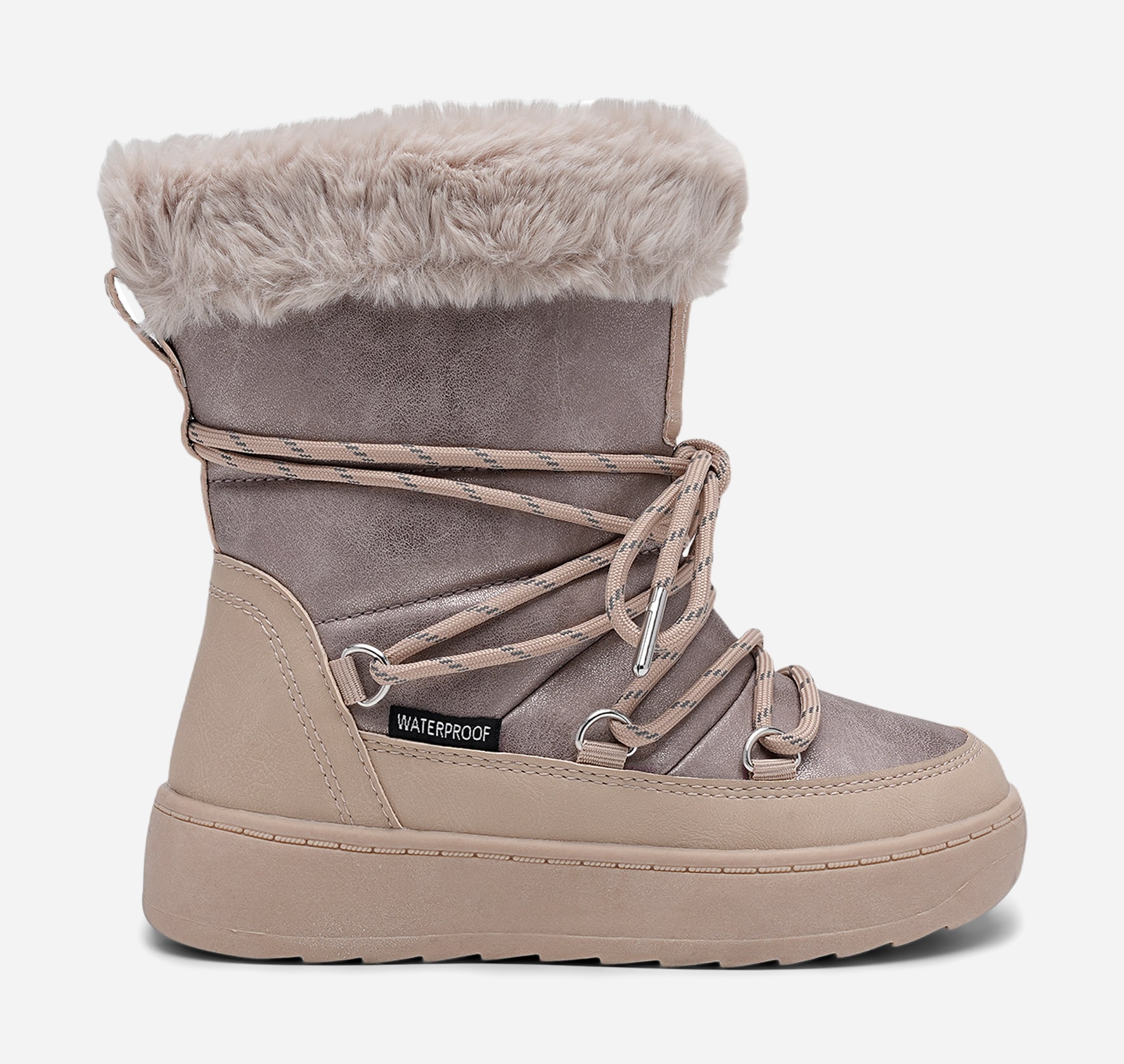 LINEAR, Varmforet støvlett, waterproof Beige