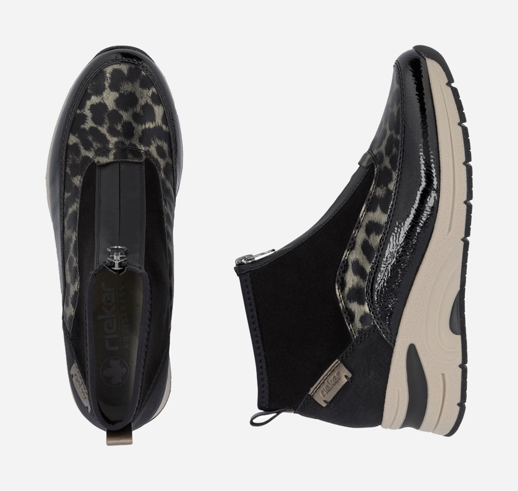 RIEKER, Høye sneakers Sort
