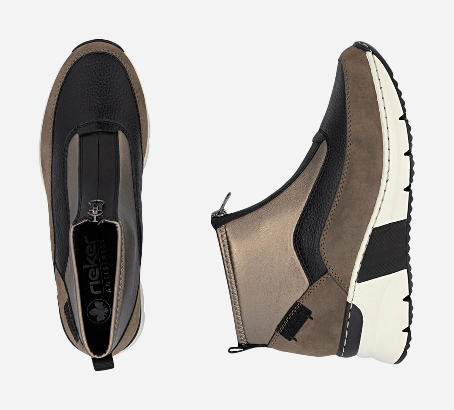 RIEKER, Høye sneakers Brun