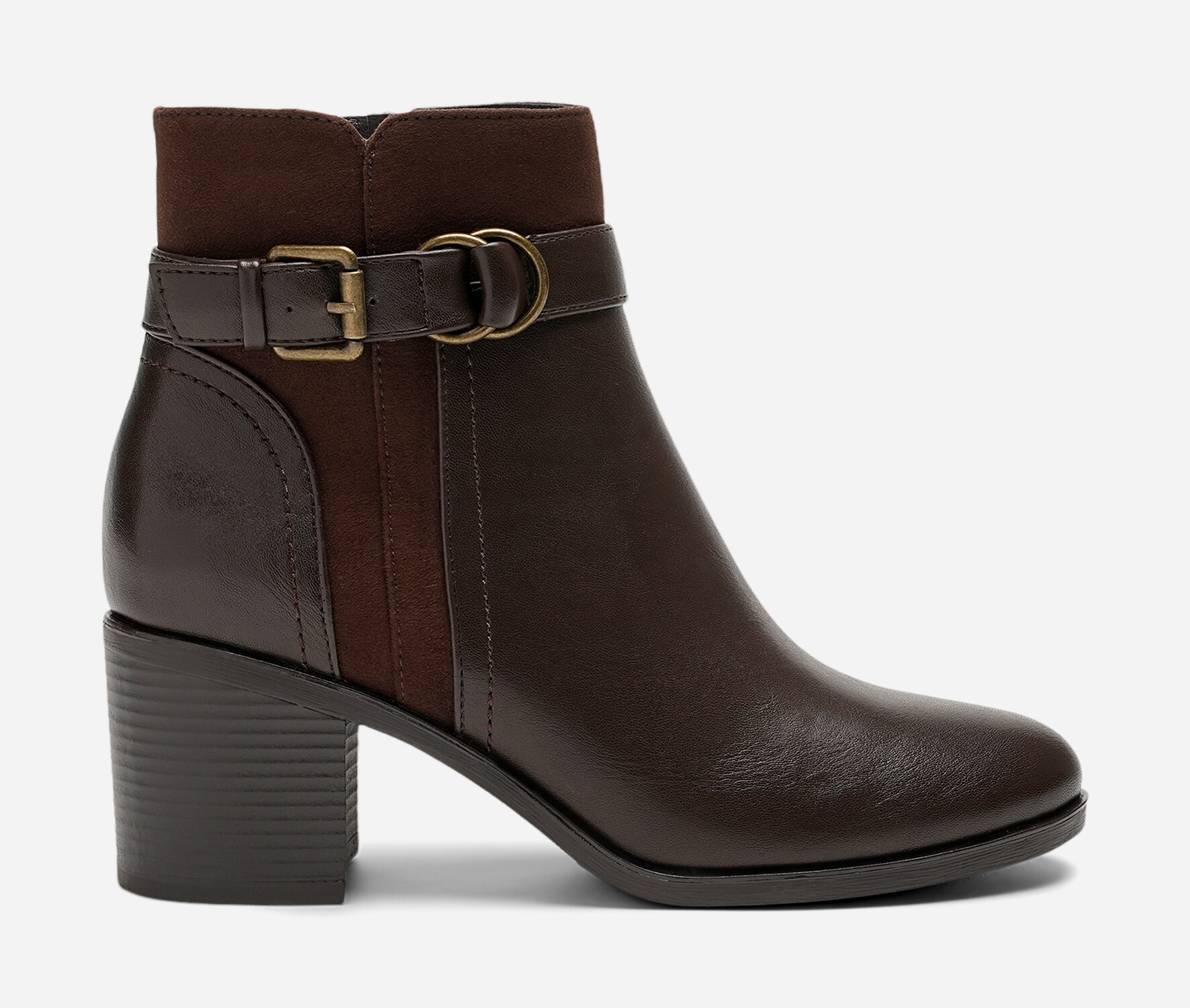 SO ALL, Boots med spenne Brun