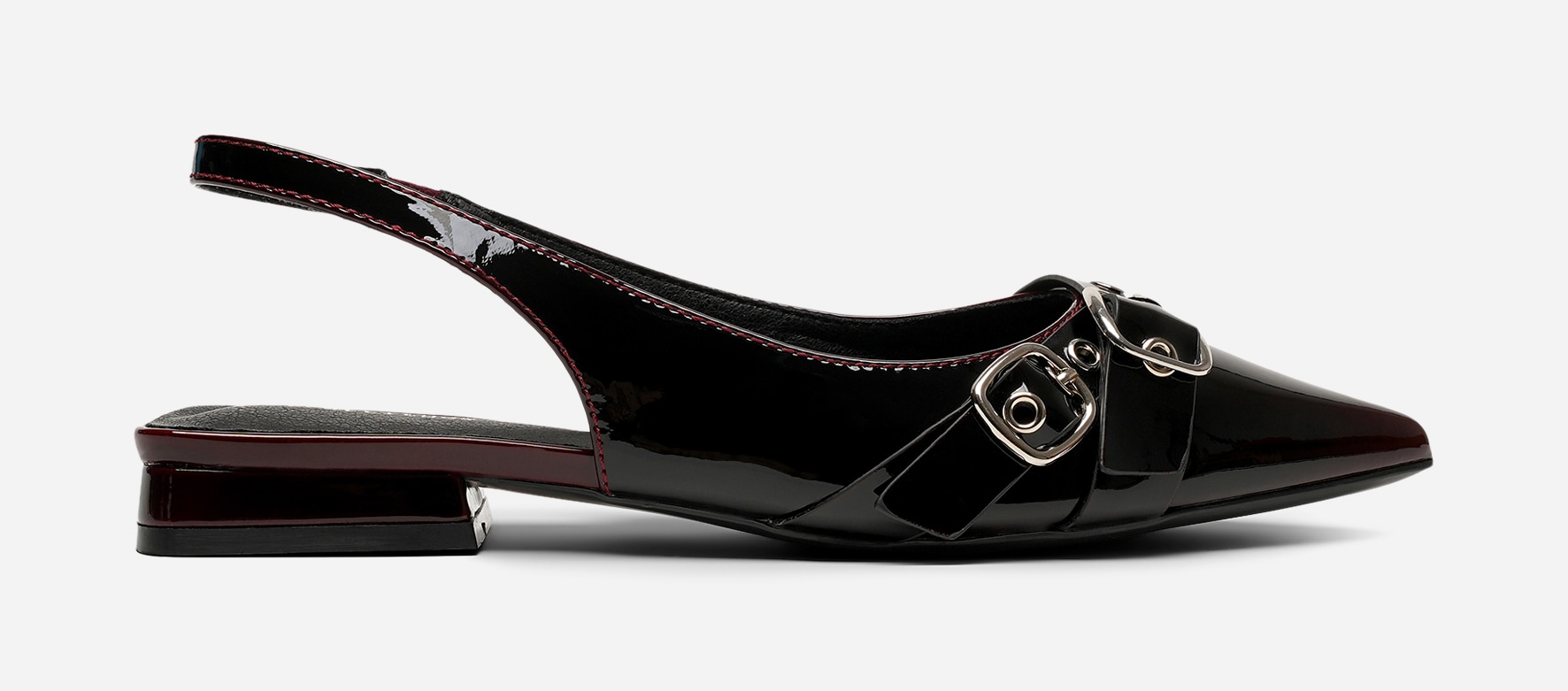 ATTITUDE, Ballerinasko med slingback Rød