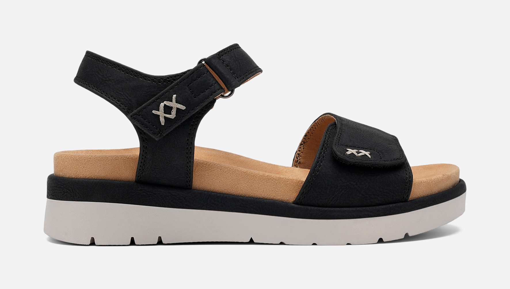 SO ALL, Sandal med reimer Sort