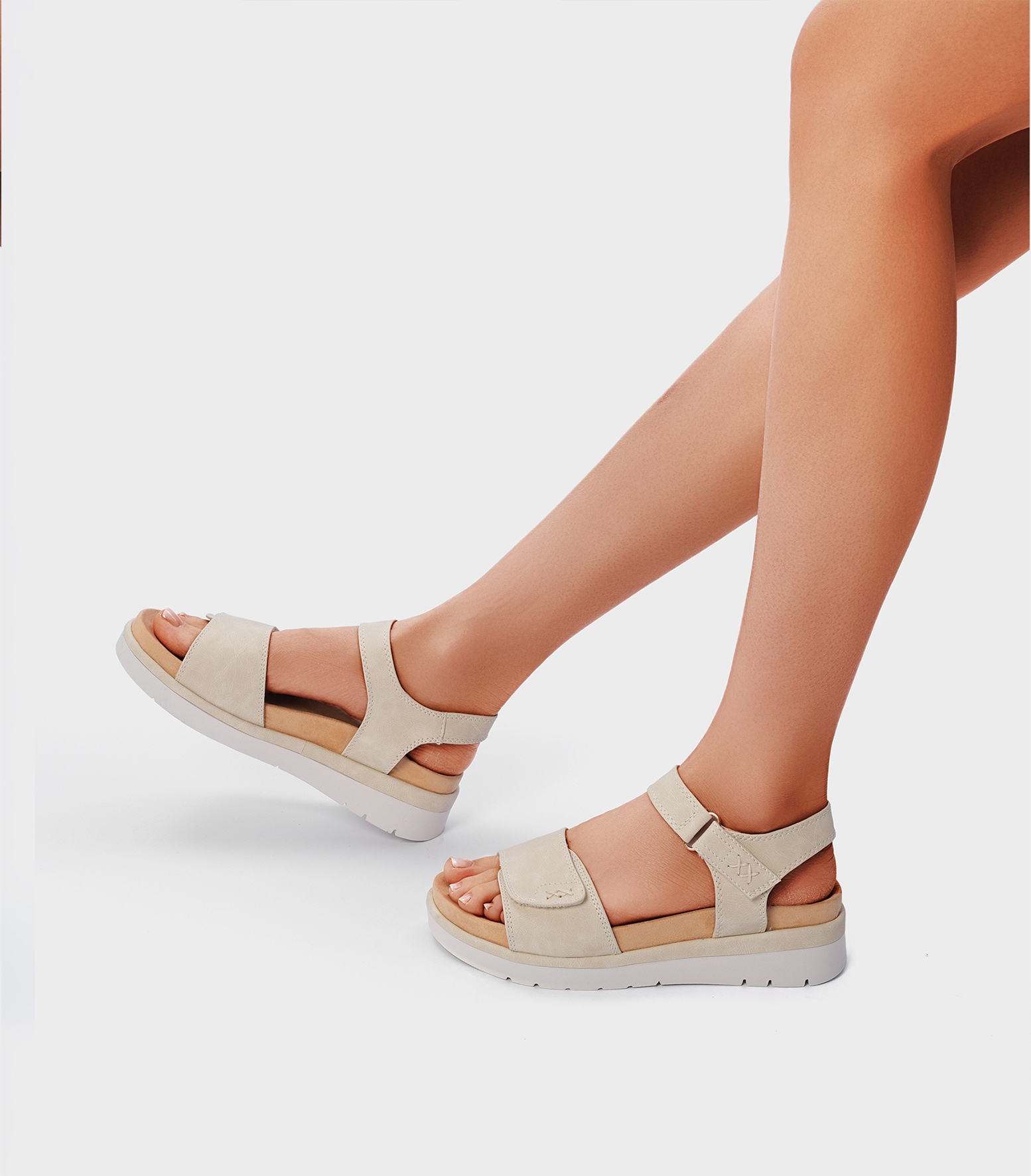 SO ALL, Sandal med reimer Beige