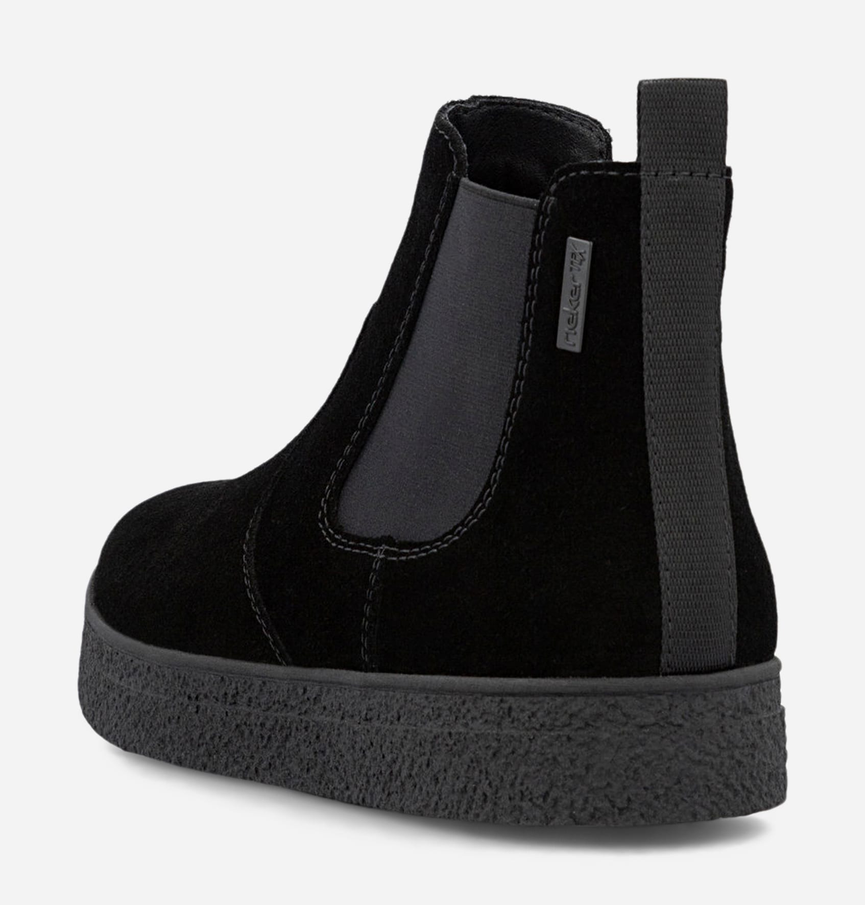 RIEKER, Varmforet boots med glidelås Sort