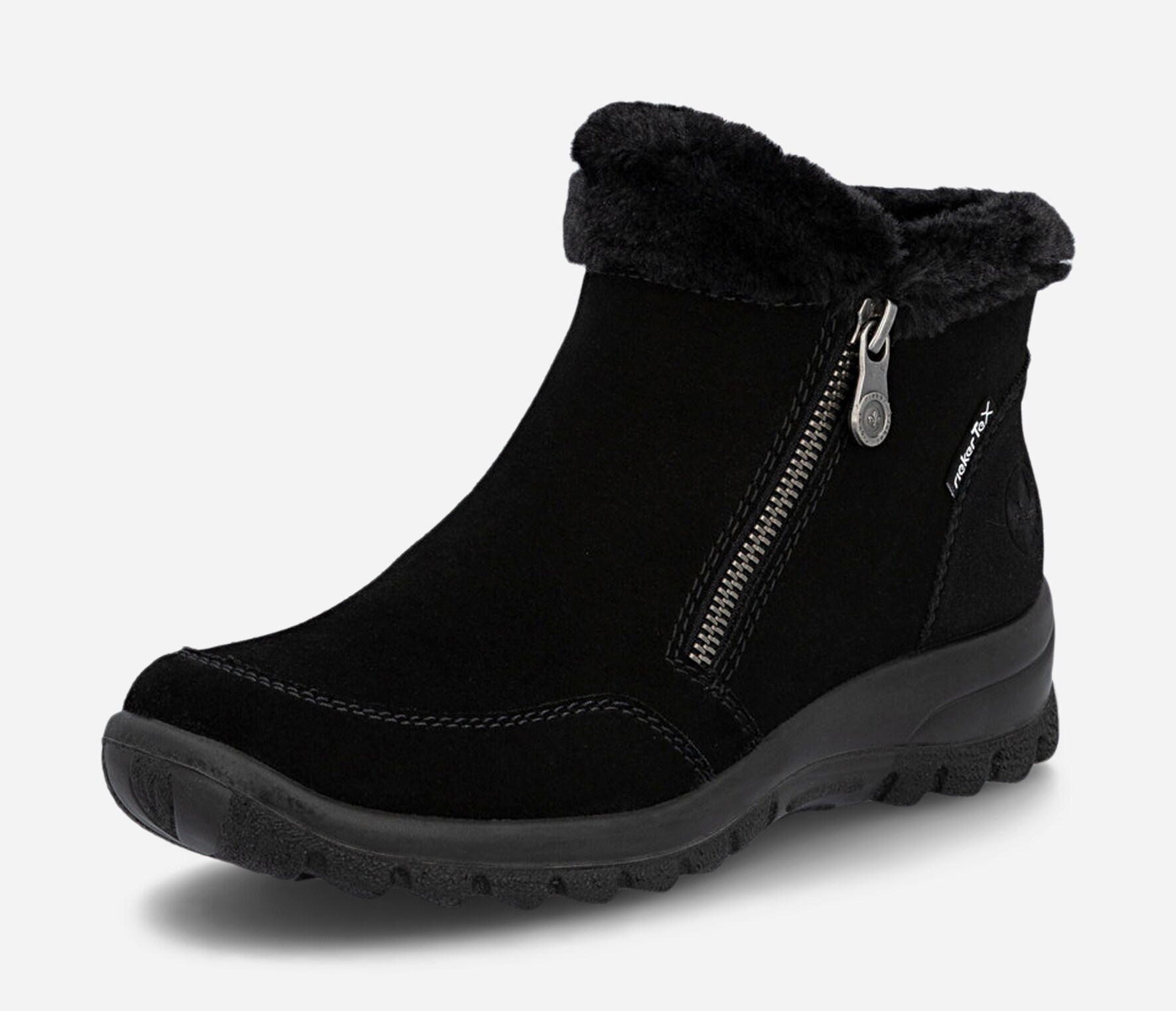 RIEKER, Varmforet boots, waterproof Sort