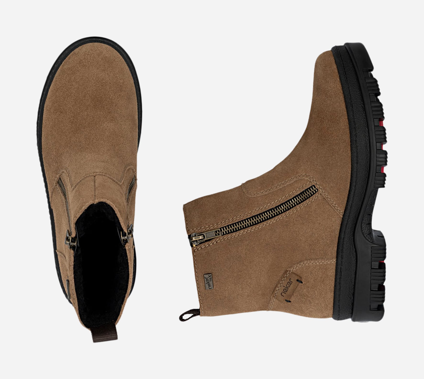 RIEKER, Varmforet boots Brun