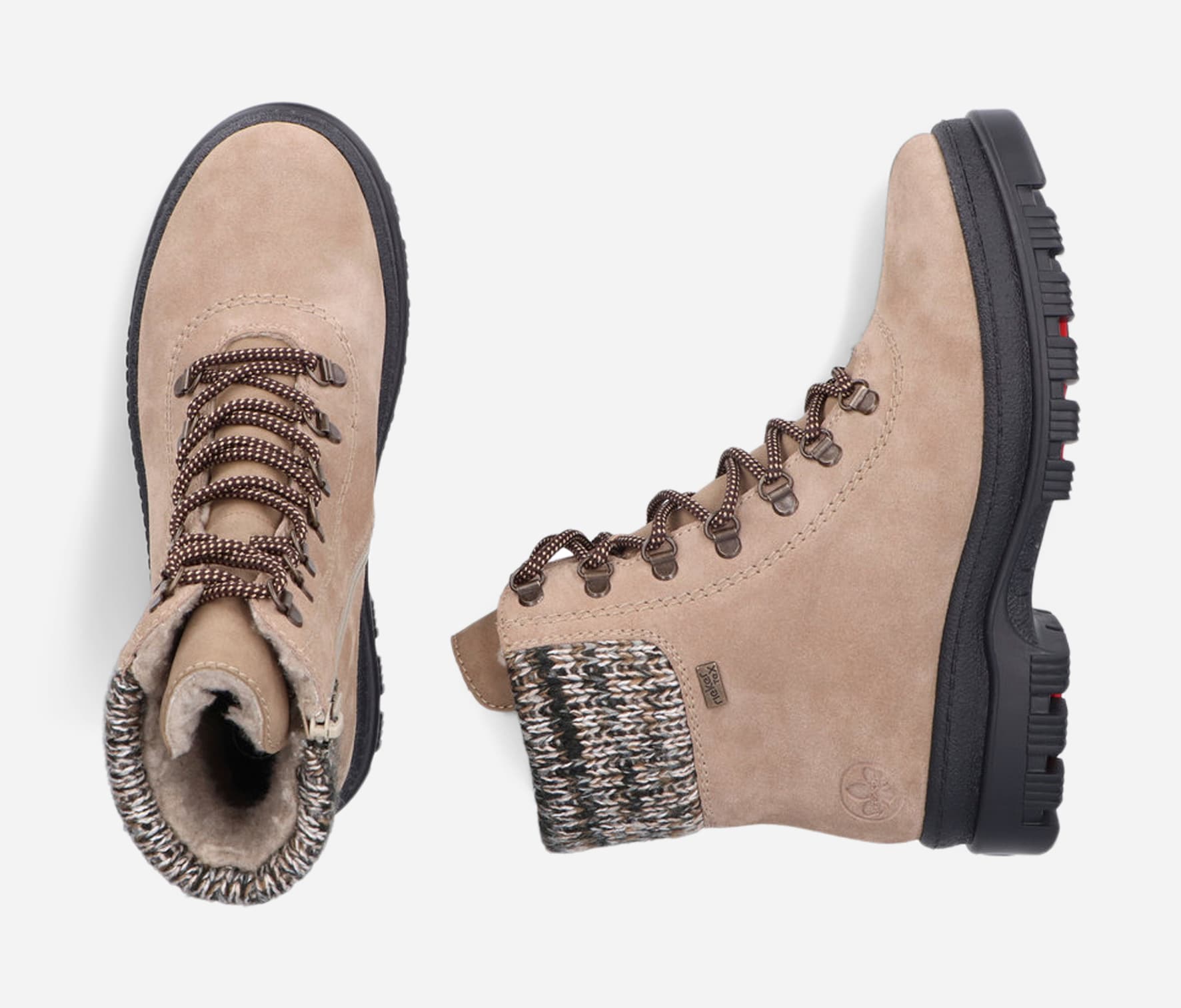 RIEKER, Varmforet skolett Beige