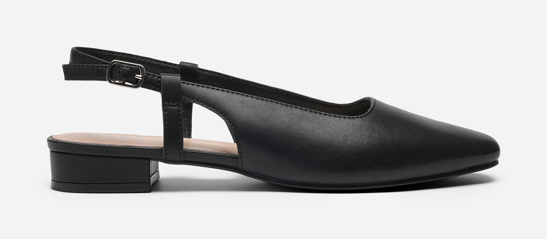 PACE, Ballerinasko med slingback Sort