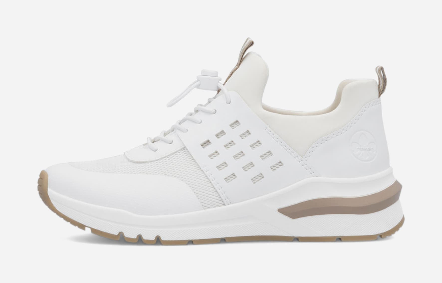 RIEKER, Step-in sneakers Hvit