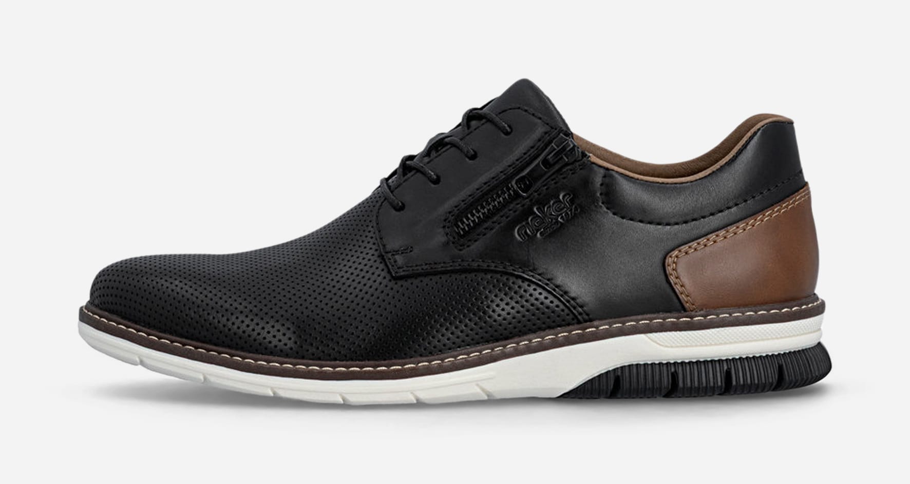 RIEKER, Snøresko Sort