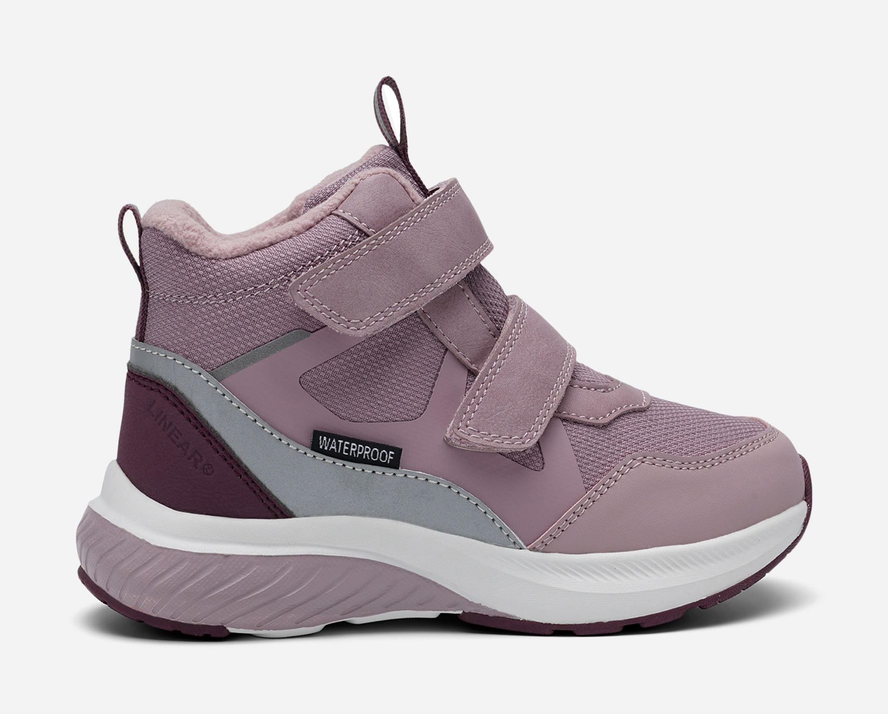 LINEAR, Fleeceforet høy sneakers waterproof Lilla