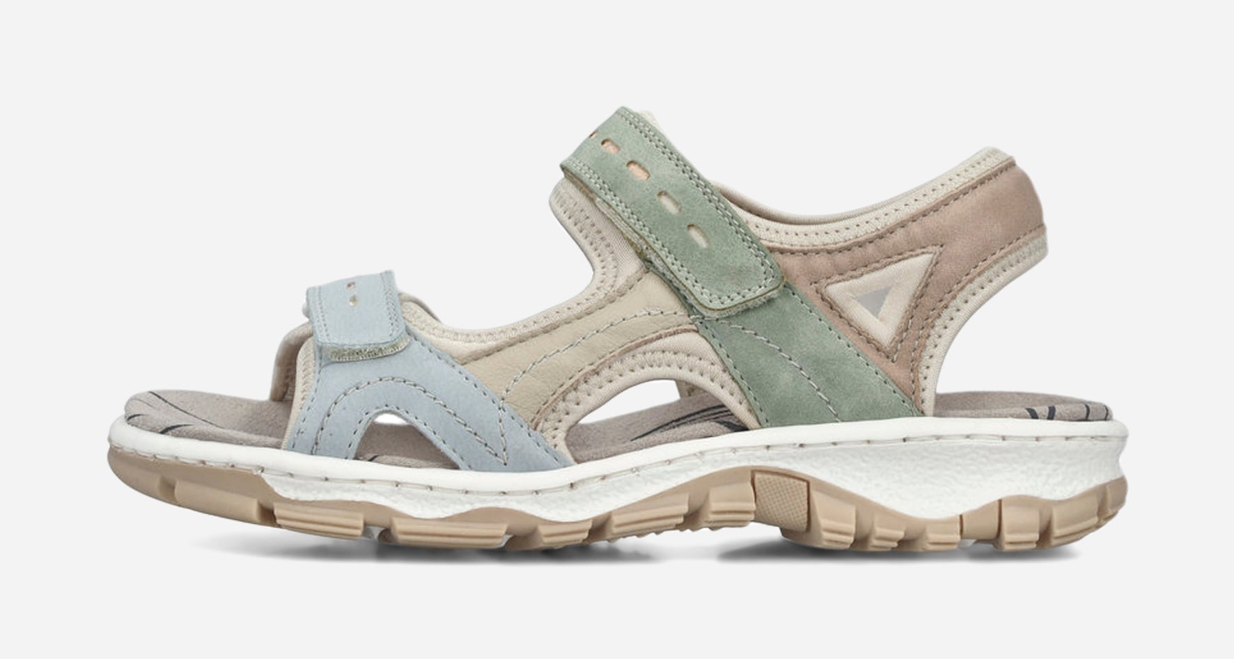 RIEKER, Sandal med reimer Blå