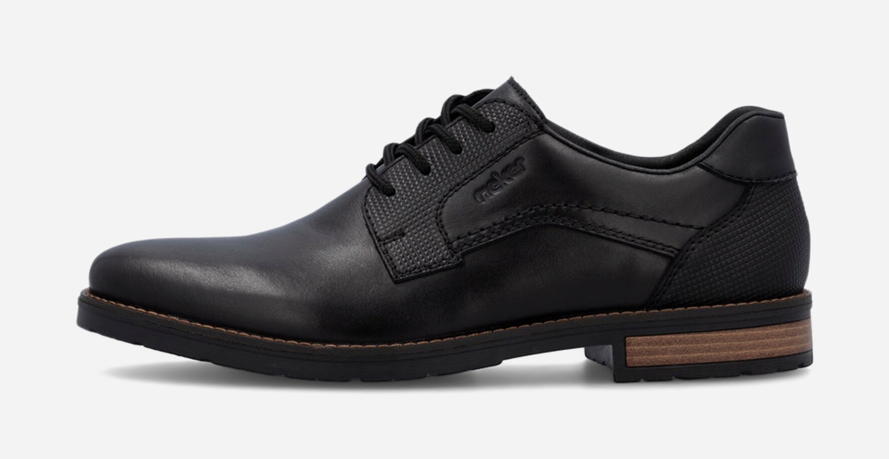 RIEKER, Snøresko Sort