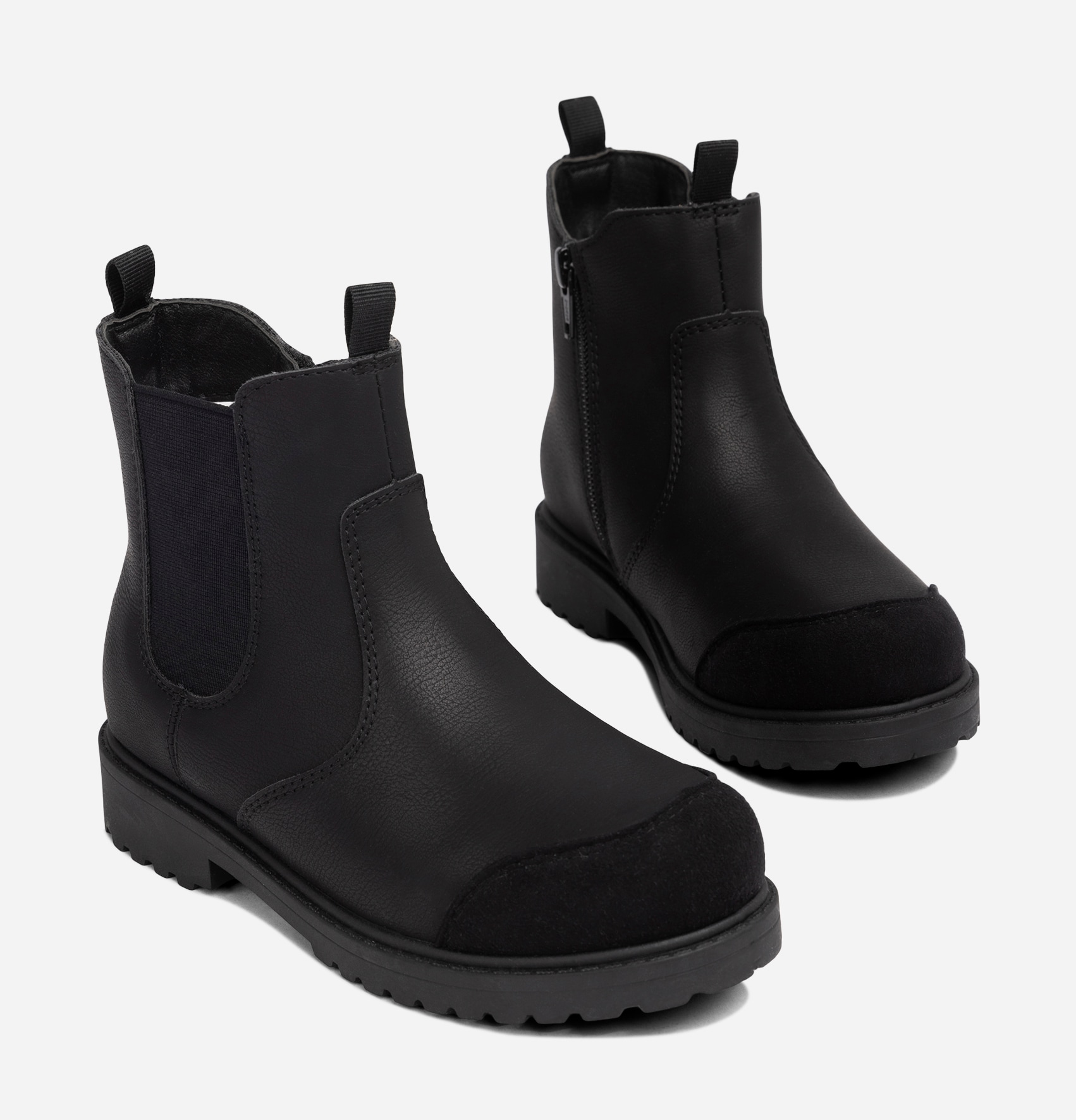 LEJON, Varmforet chelseaboots Sort