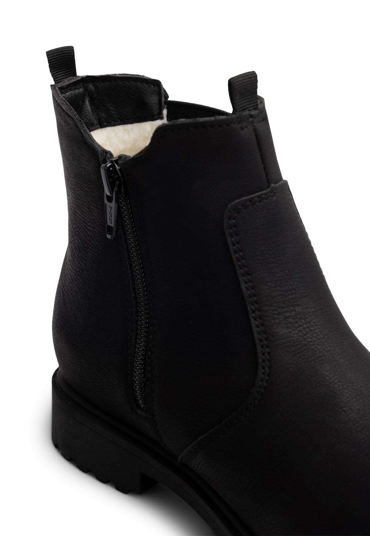 LEJON, Varmforet chelseaboots Sort
