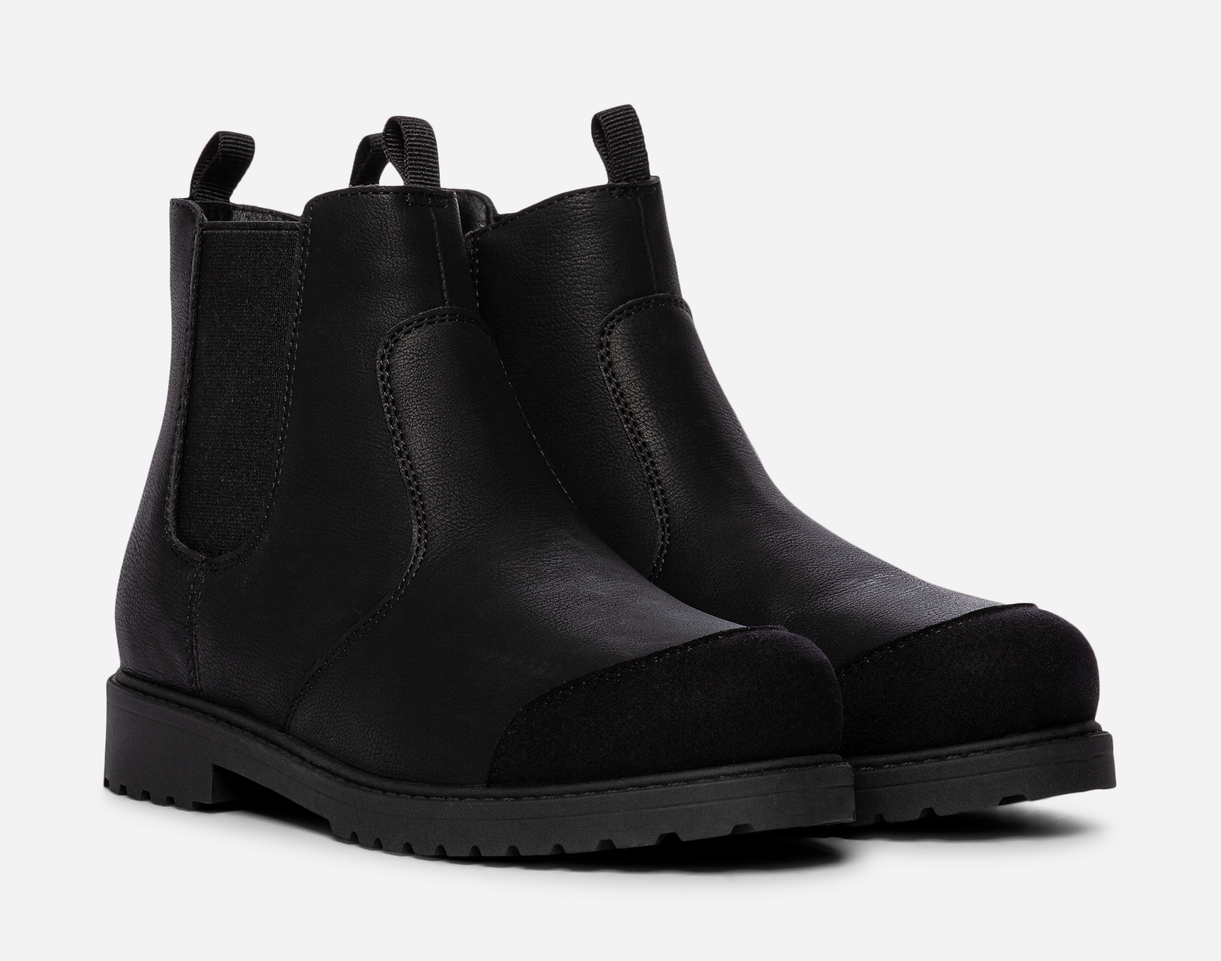 LEJON, Varmforet chelseaboots Sort