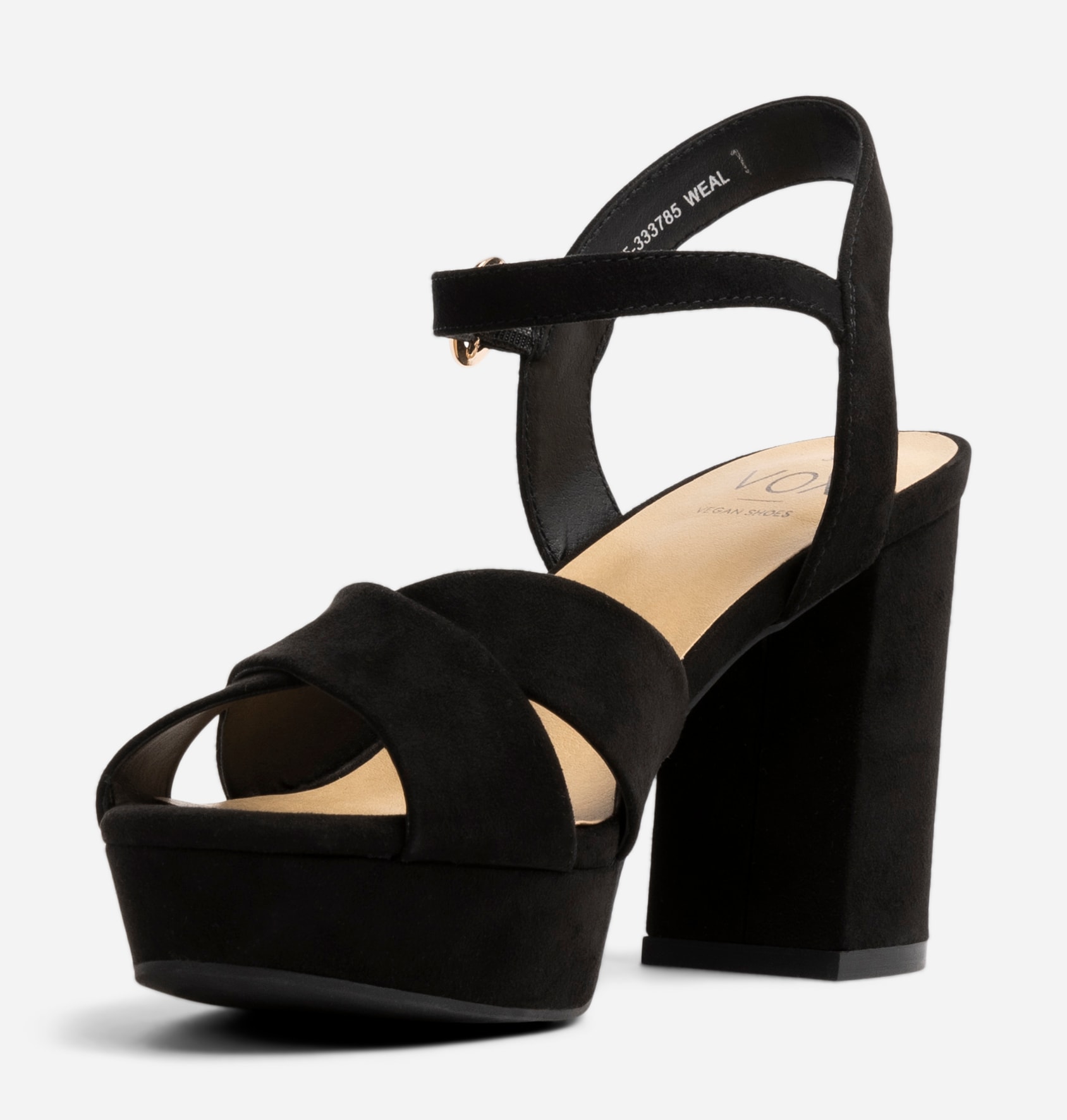 VOX, Sandalett med platåsåle Sort