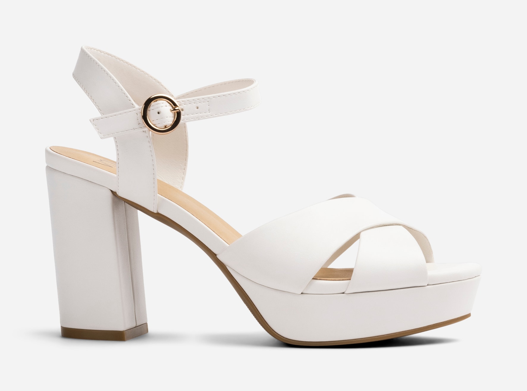 VOX, Sandalett med platåsåle Hvit