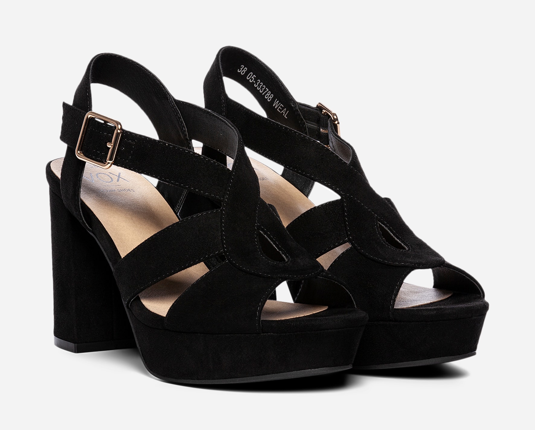 VOX, Sandalett med platåsåle Sort