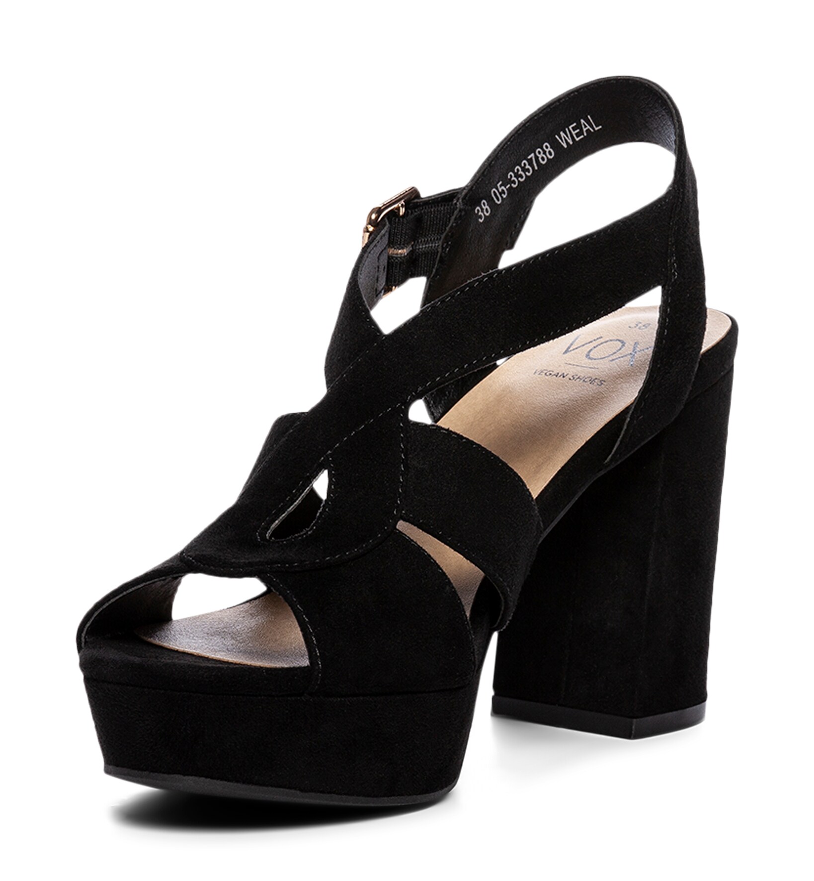 VOX, Sandalett med platåsåle Sort