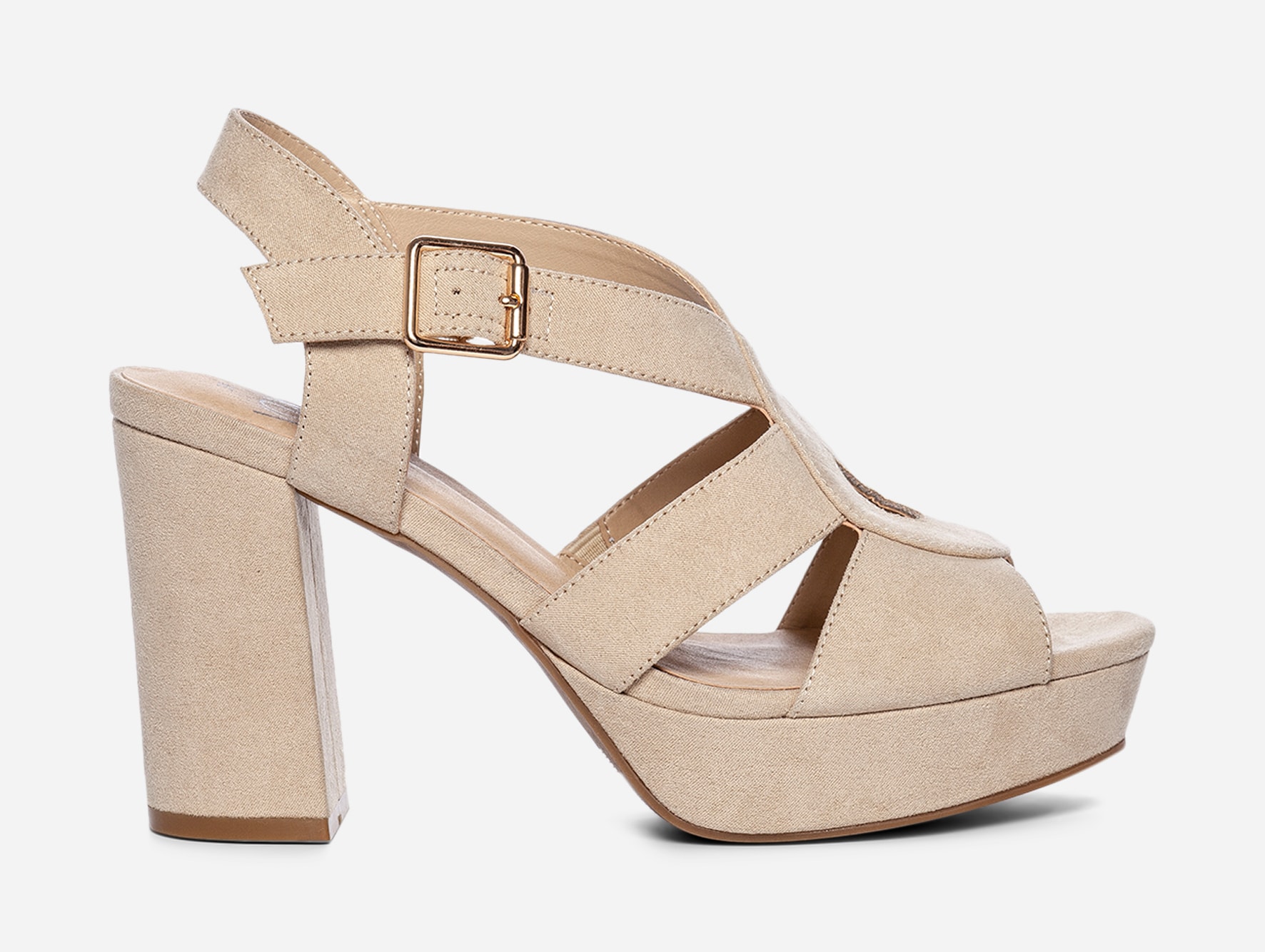 VOX, Sandalett med platåsåle Beige