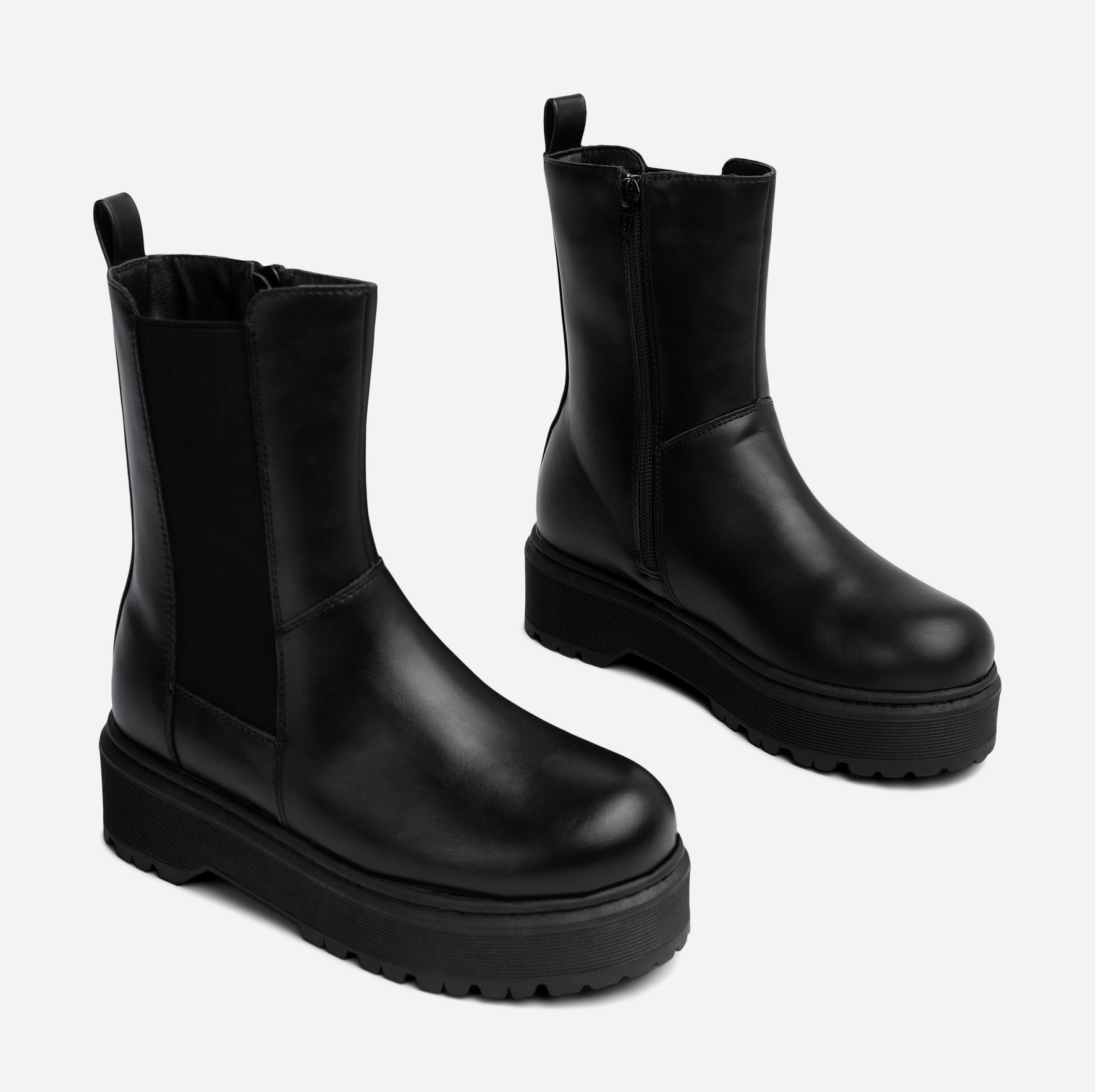 ZOEY, Varmforet chelseaboots Sort