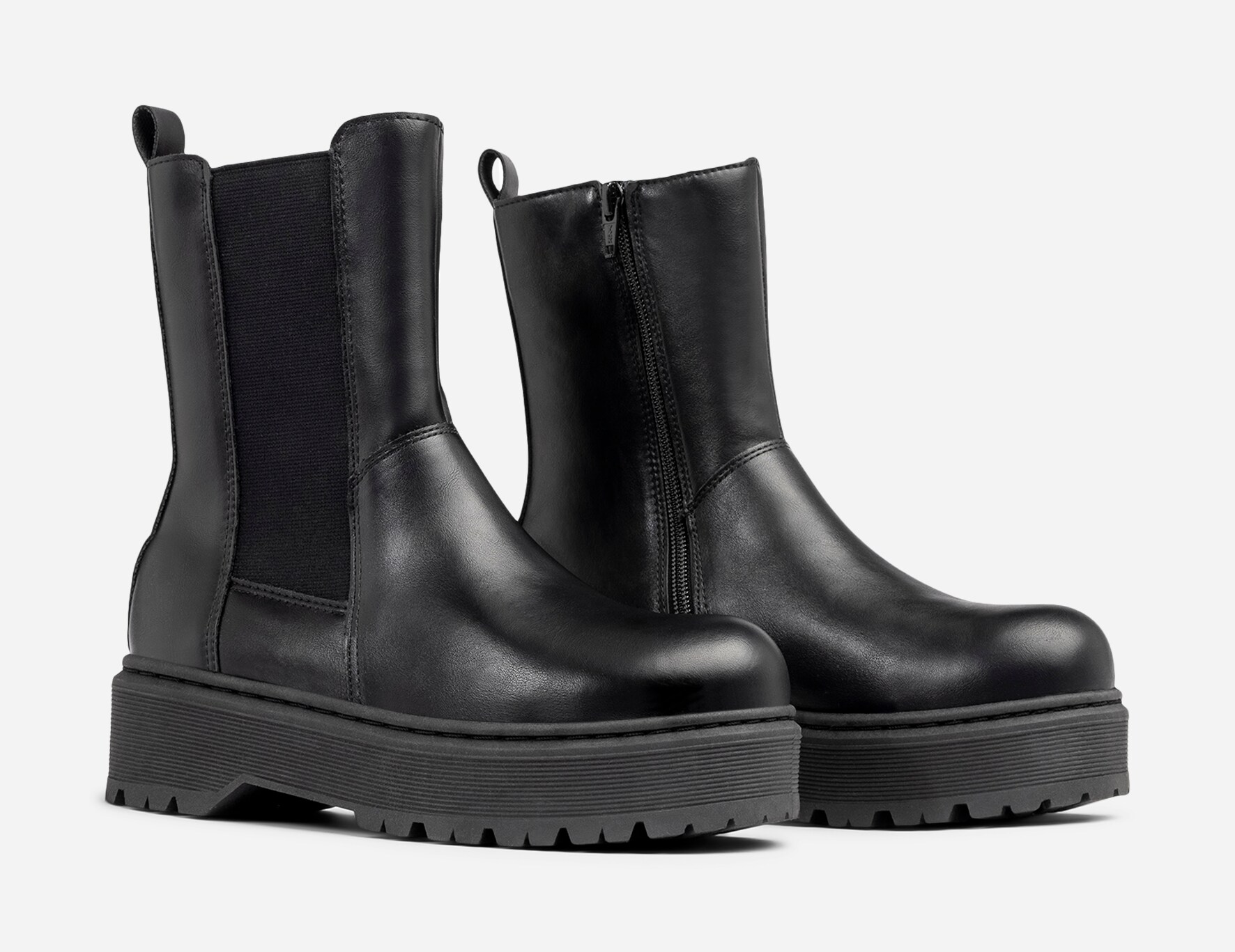 ZOEY, Varmforet chelseaboots Sort