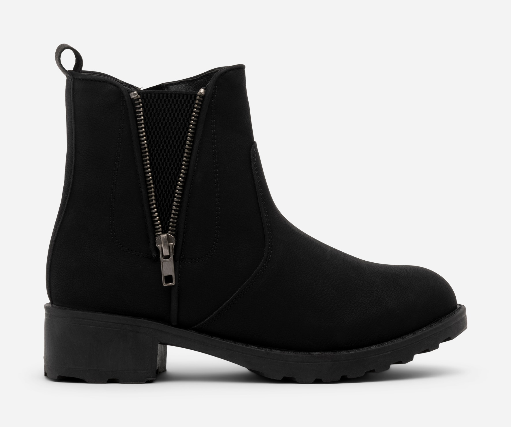 ZOEY, Varmforet boots med glidelås Sort