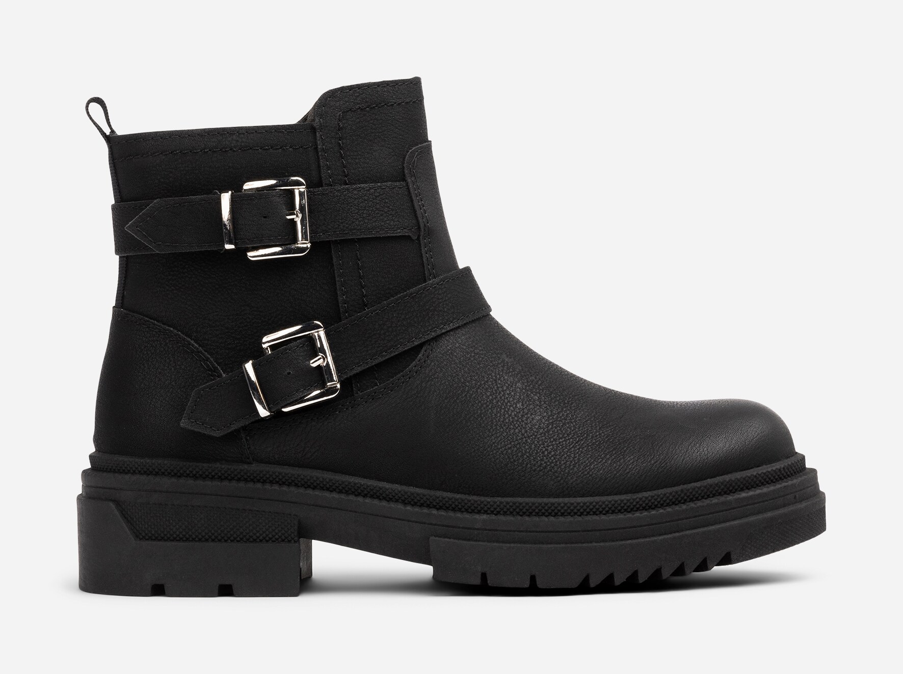 CLOU, Varmforet boots med spenne Sort