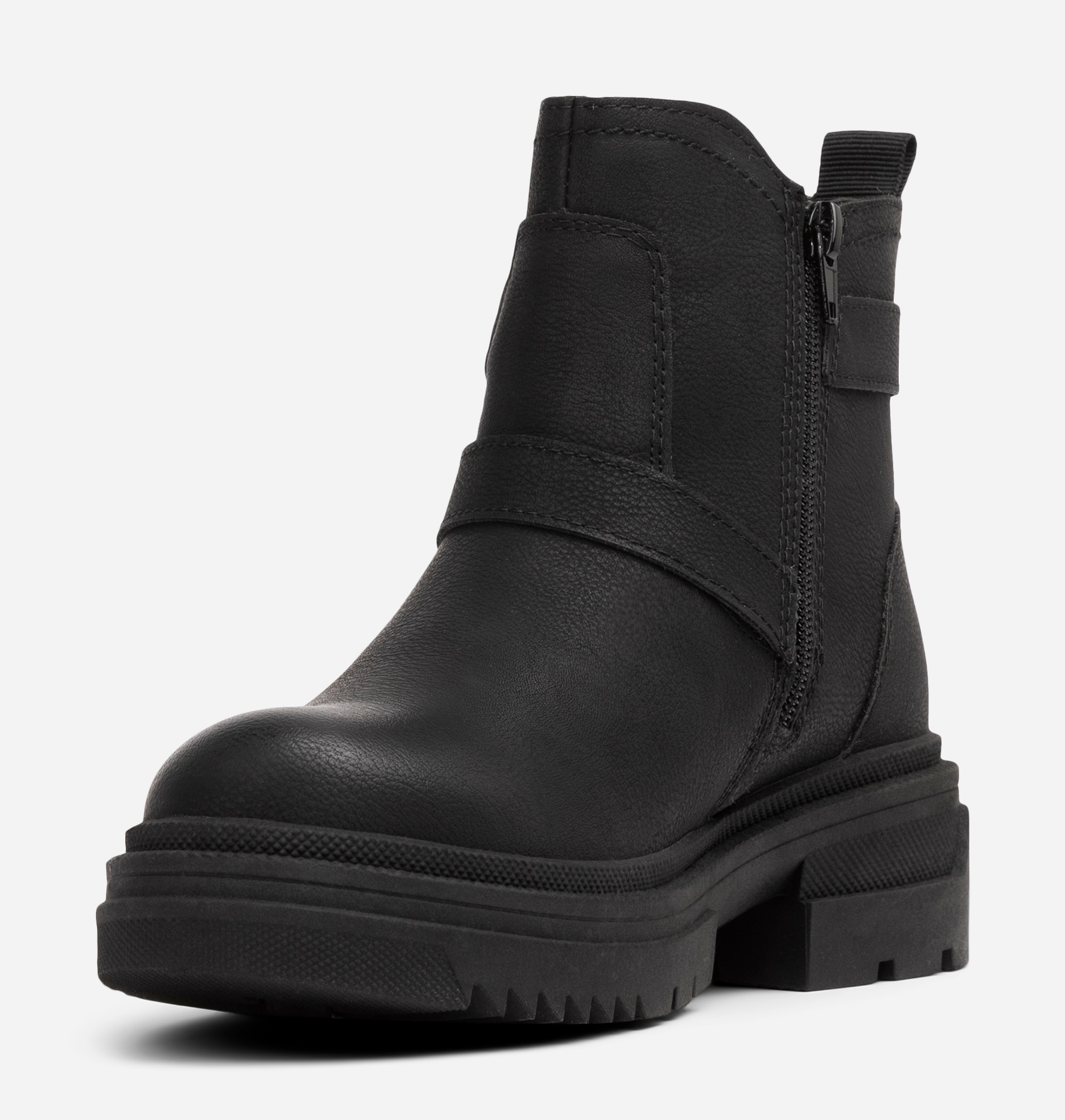 CLOU, Varmforet boots med spenne Sort