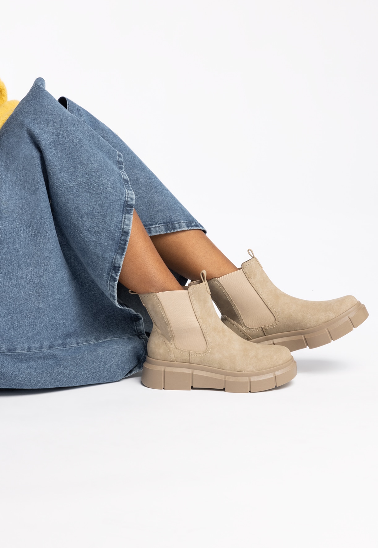 ALLEY, Chelseaboots Beige