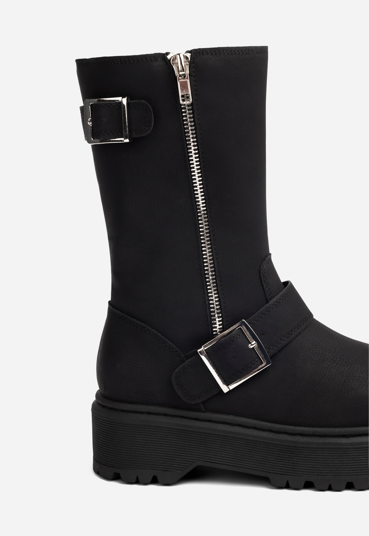 ZOEY, Varmforet boots med glidelås Sort