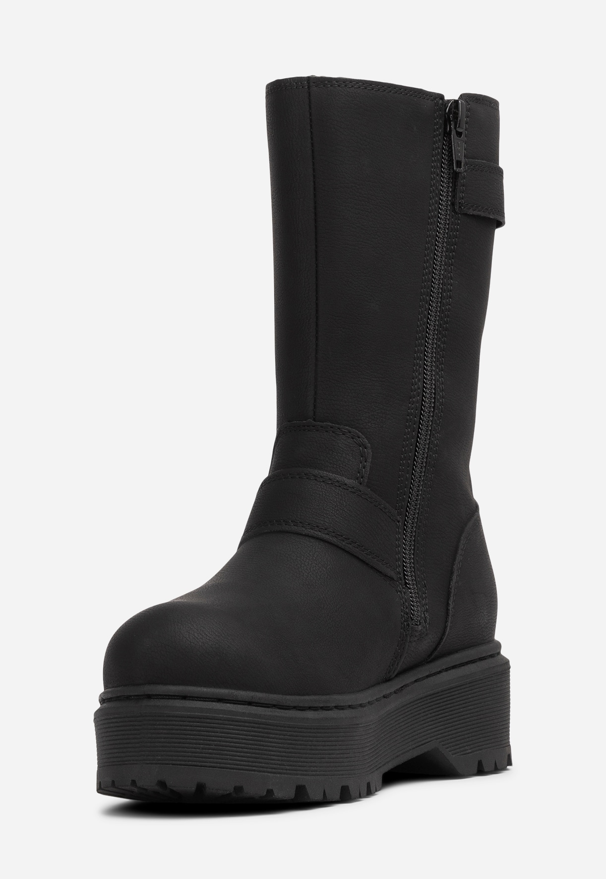 ZOEY, Varmforet boots med glidelås Sort